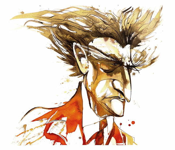 Plakát Edgard Varese - colour caricature