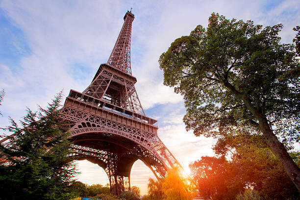 Plakát Eiffel Tower at sunset, Paris