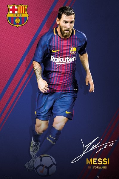 Plakát FC Barcelona - Messi 17-18