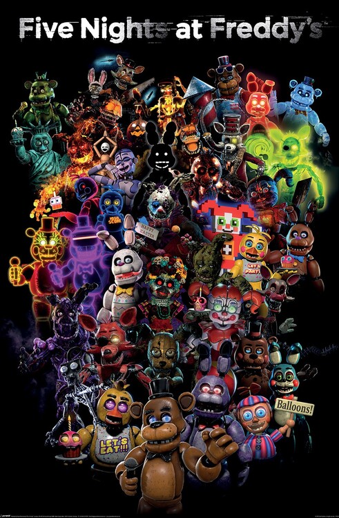 Plakát Five Nights At Freddies - Collage