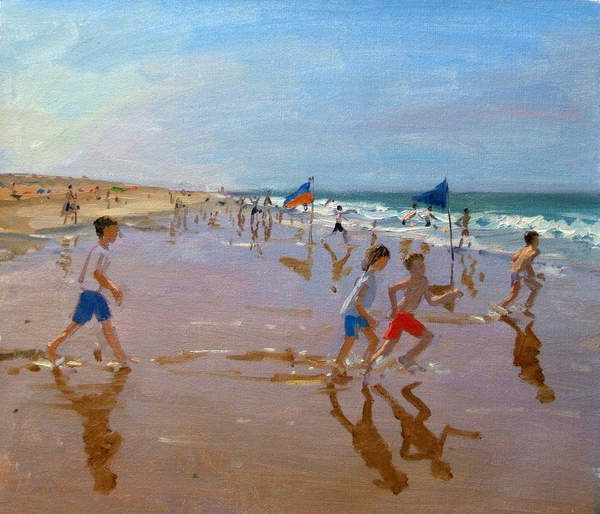 Plakát Flags and reflections, Montalivet