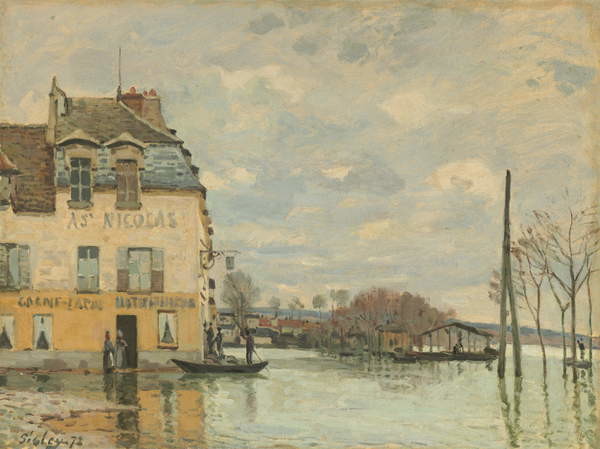 Plakát Flood at Port-Marly, 1872
