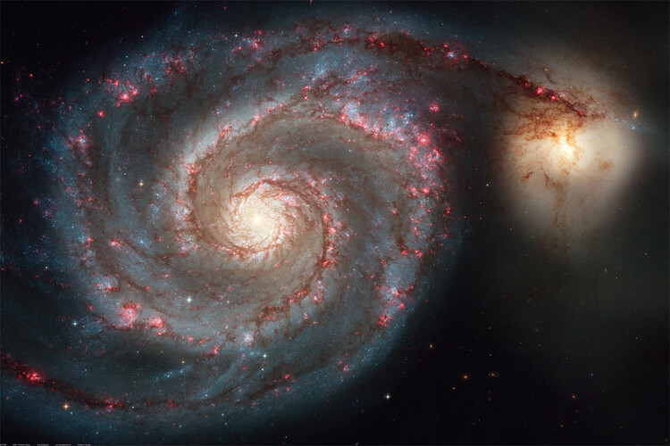 Plakát Galaxie Vírová (M51) - snímek NASA