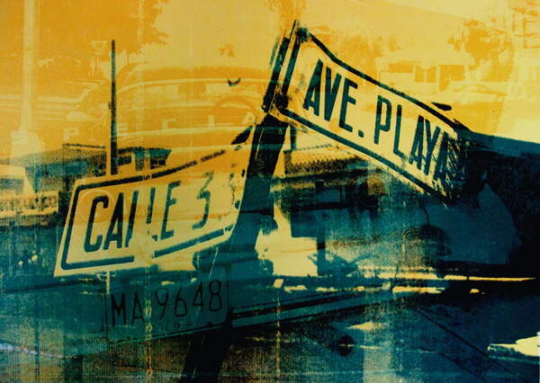 Plakát Green and Yellow Street Sign