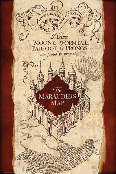 Plakát Harry Potter - Pobertův plánek