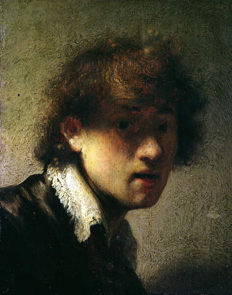 Plakát Head of a Young Man or Self Portrait, 1629