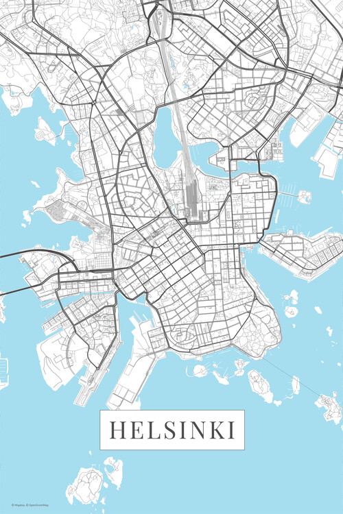 Plakát Helsinki white