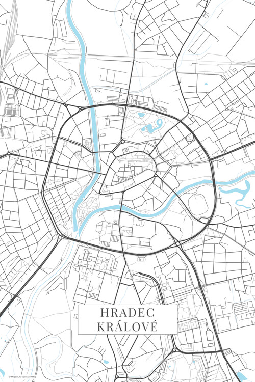 Plakát Hradec Kralove white