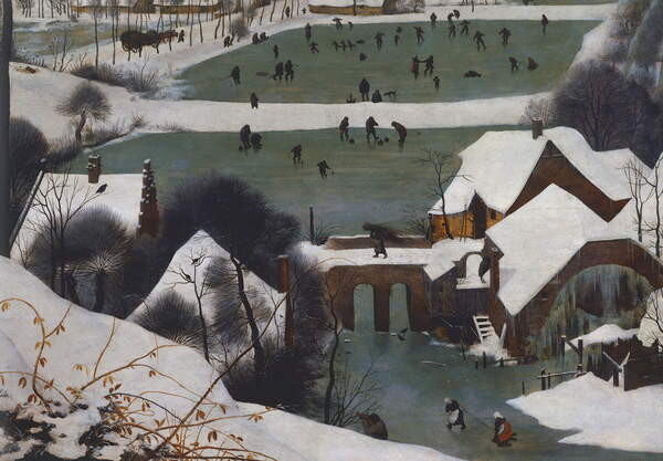 Plakát Hunters in snow, 1565, detail