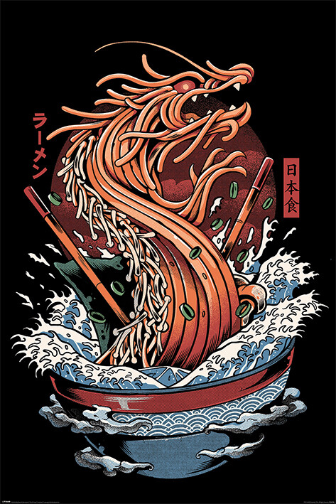Plakát Ilustrata - Dragon Ramen