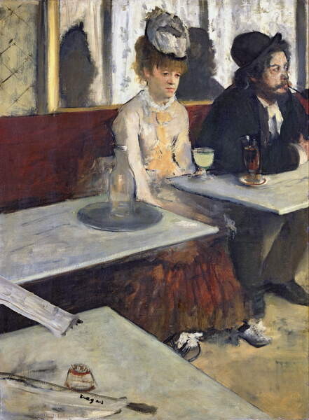 Plakát In a Cafe, or The Absinthe, c.1875-76