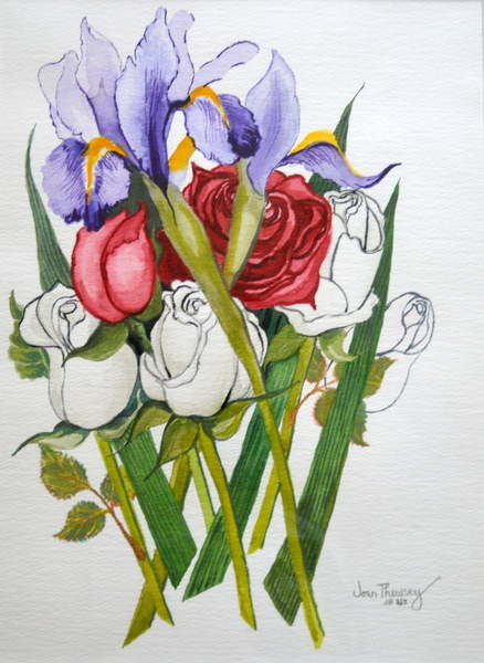 Plakát Irises and Roses,2007