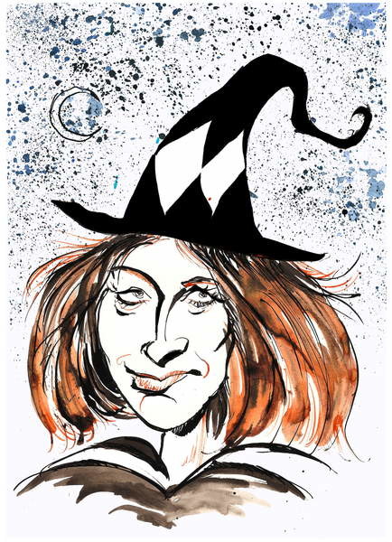 Plakát J K Rowling - caricature as a witch