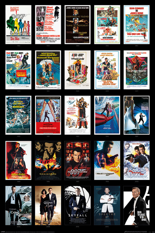 Plakát James Bond - 25 Films