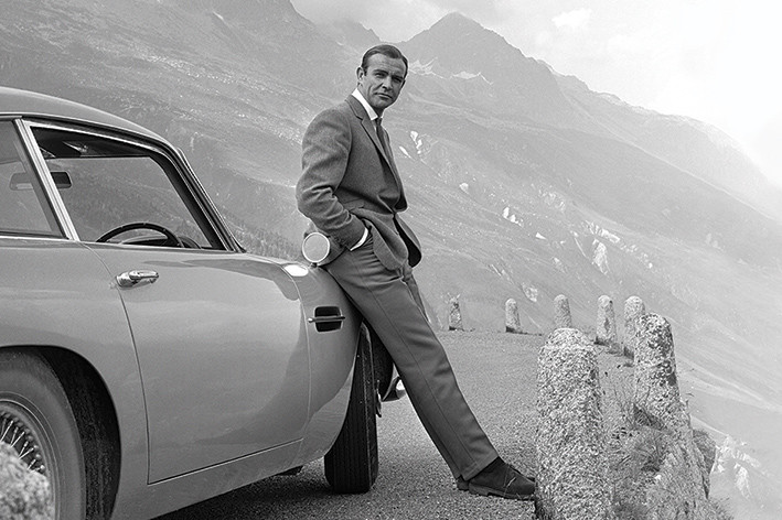 Plakát James Bond - Connery & Aston Martin