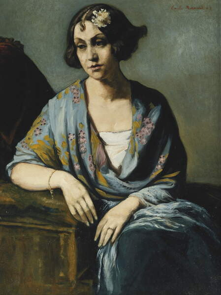 Plakát Jeune Fille Accoudee, 1928
