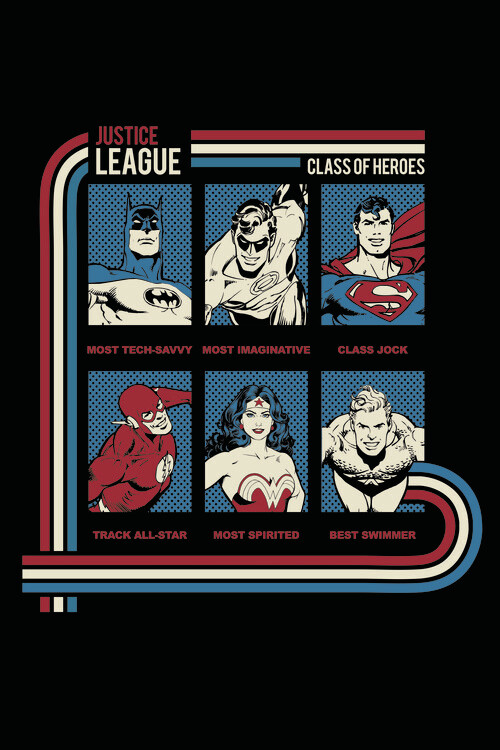 Plakát Justice League - Class of Heroes