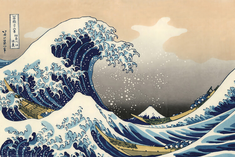 XXL Plakát Katsushika Hokusai - The Great Wave off Kanagawa