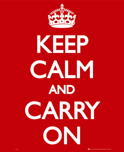 Plakát Keep calm & carry on
