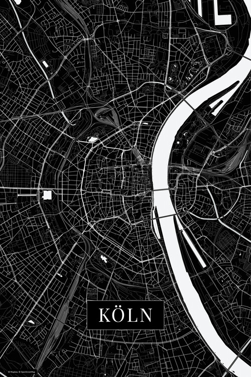 Plakát Kolín nad Rýnem black