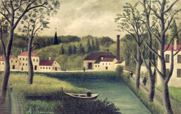Plakát Landscape with a Fisherman, after 1886