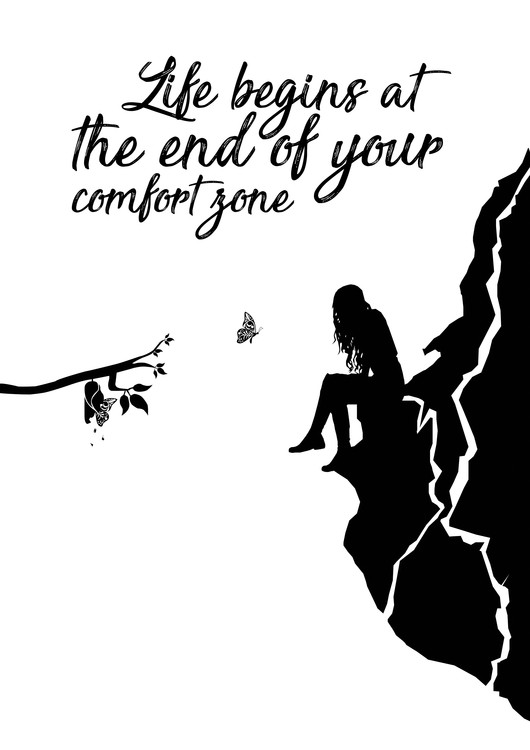 Plakát Life begins - White