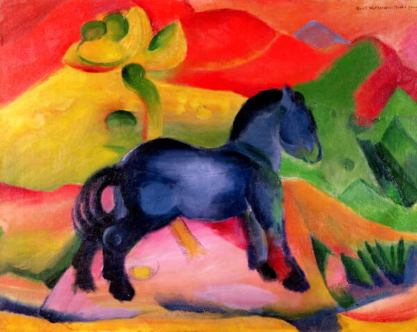 Plakát Little Blue Horse, 1912
