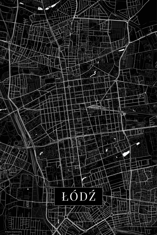 Plakát Lodz black