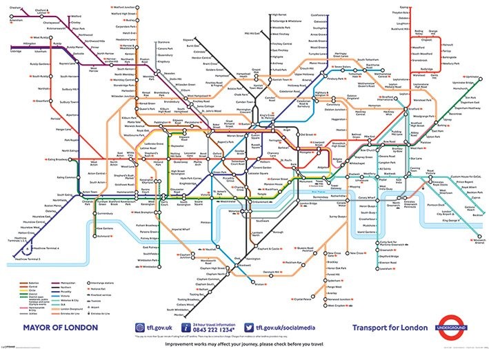 mapa londýn metro Londýnské Metro   mapa Londýnského metra   Plakát, Obraz na zeď  mapa londýn metro