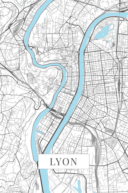 Plakát Lyon white
