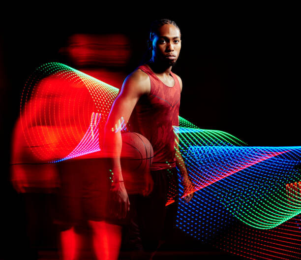 Plakát Man moves with basket ball