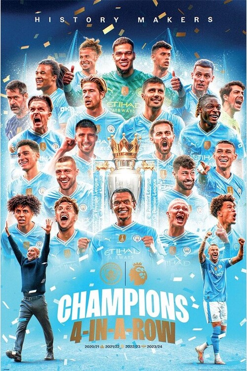 Plakát Manchester City - Champions 2024