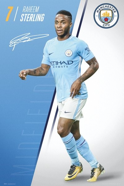 Plakát Manchester City FC - Sterling 17-18