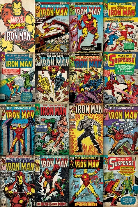 Plakát Marvel Iron Man Covers