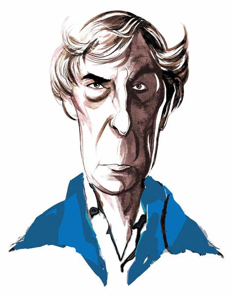 Plakát Michael Tippett, British composer , colour caricature