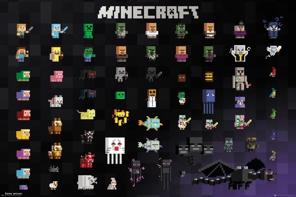 Plakat Minecraft - Pixel Sprites