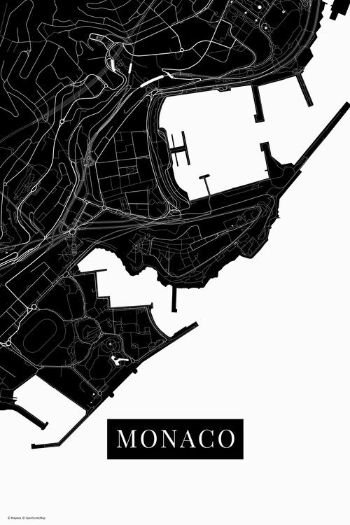 Plakát Monaco black