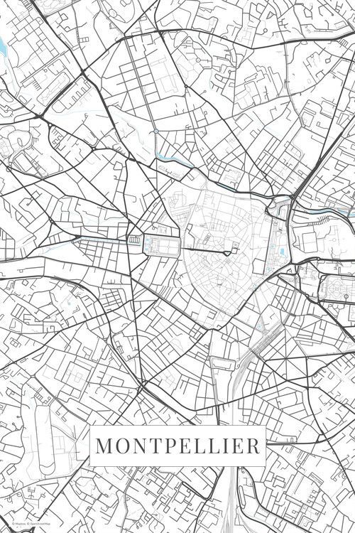 Plakát Montpellier white