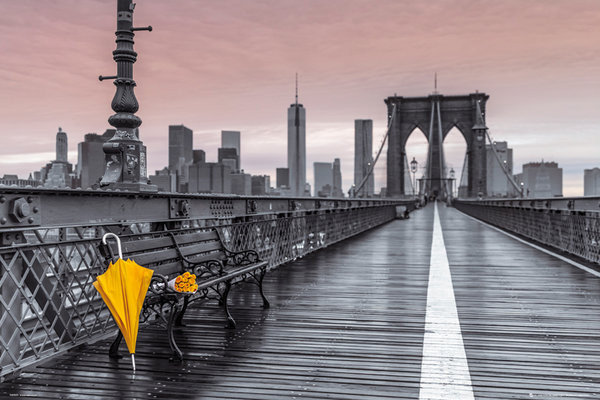 Plakat Nowy Jork - Brooklyn bridge, Assaf Frank