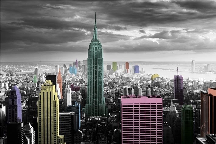 Plakat Nowy Jork - colour splash