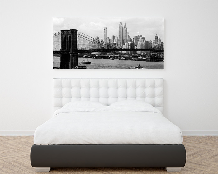 Reprodukcja Nowy Jork - Manhattan skyline and Brooklyn bridge