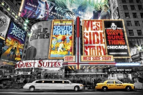 Plakat Nowy Jork - theatre signs