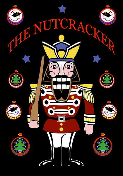 Plakát Nutctracker poster for Tchaikovsky ballet', colour 'graphic poster' of above