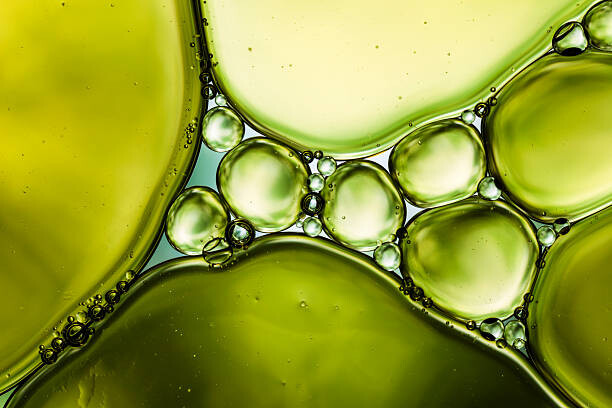 Plakát Oil & Water - Abstract Background Green Macro