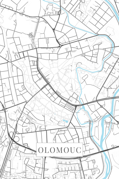 Plakát Olomouc white