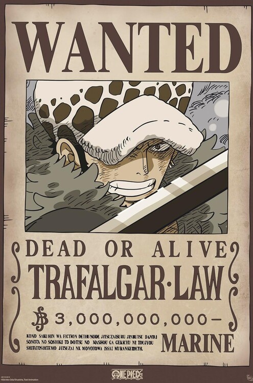 Plakát One Piece - Wanted Law Wano