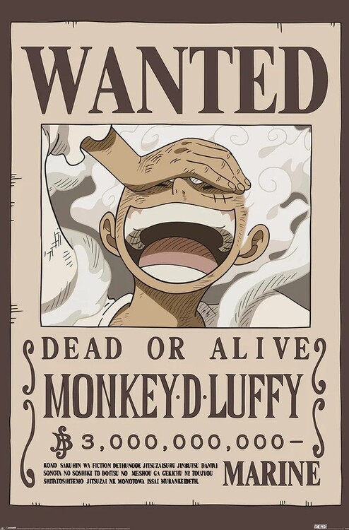 Plakát One Piece - Wanted Luffy
