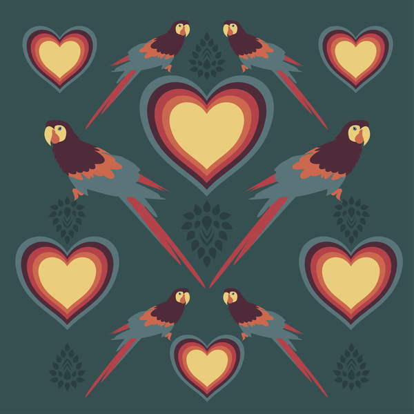 Plakát Parrot Love