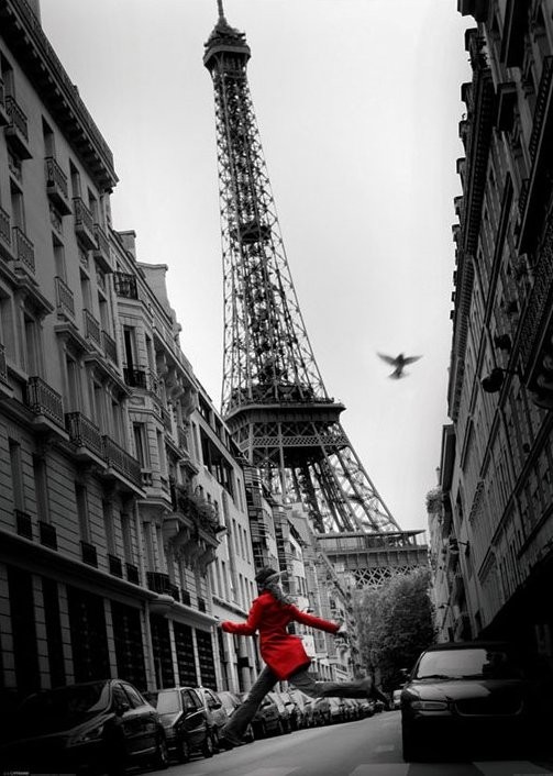 Plakat Paryz - la veste rouge
