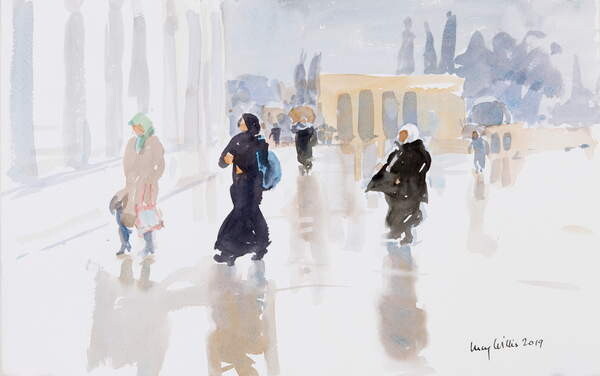 Plakát Pilgrims on The Temple Mount, Jerusalem, 2019